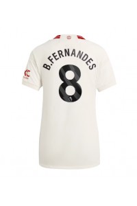 Manchester United Bruno Fernandes #8 Jalkapallovaatteet Naisten Kolmaspaita 2023-24 Lyhythihainen